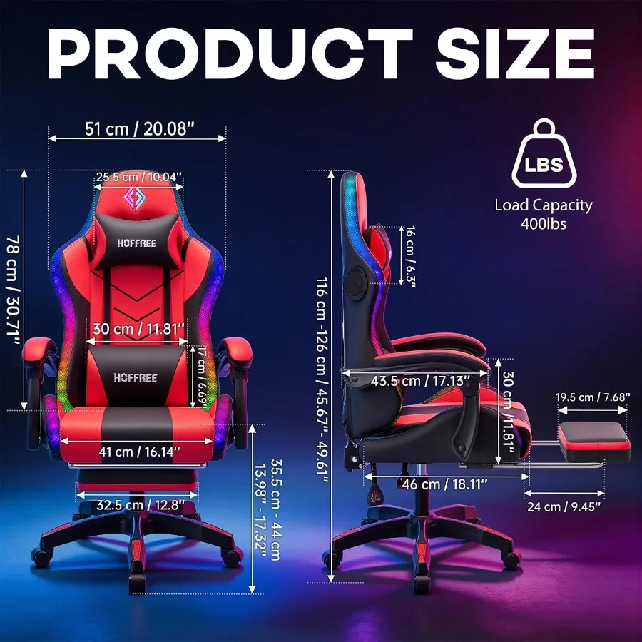 RGB Gaming Chair with Speakers - đánh giá và giá Speakers