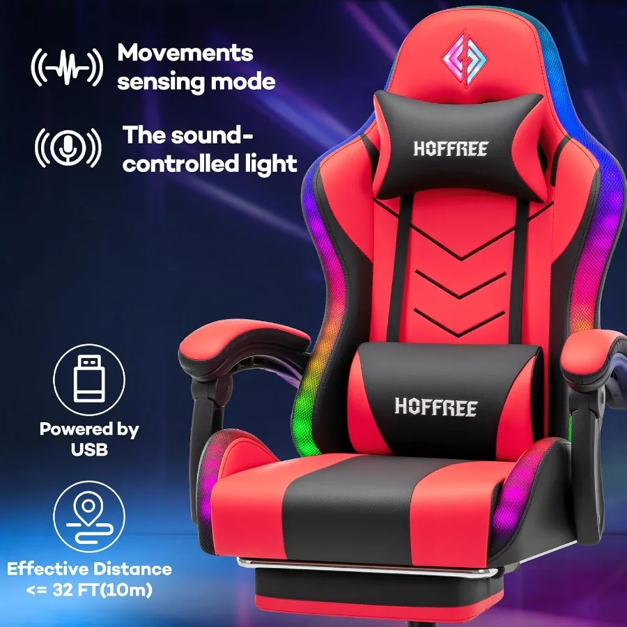 RGB Gaming Chair with Speakers - đánh giá và giá Speakers